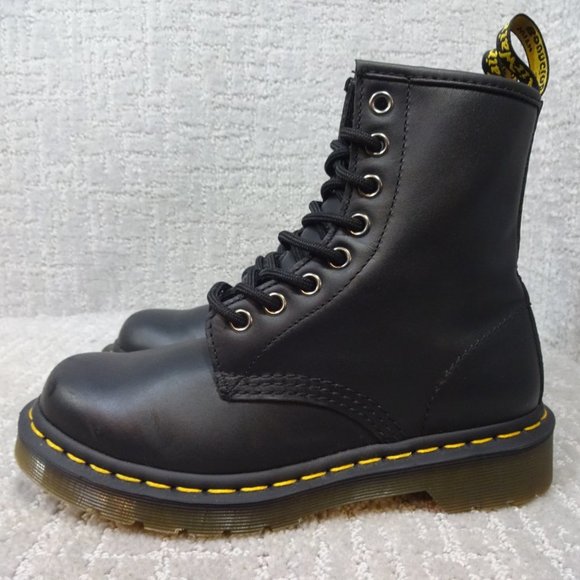 Dr. Martens Shoes - Dr Doc Martens Air Wair Women's Size 5 US Black Smooth Lace Up Boots AW004